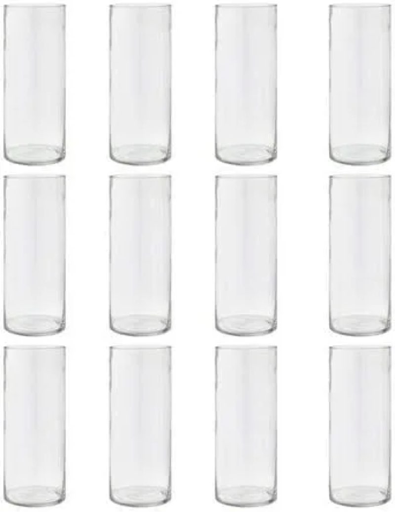 Ashland 12 Pack 12" Cylinder Glass Vase