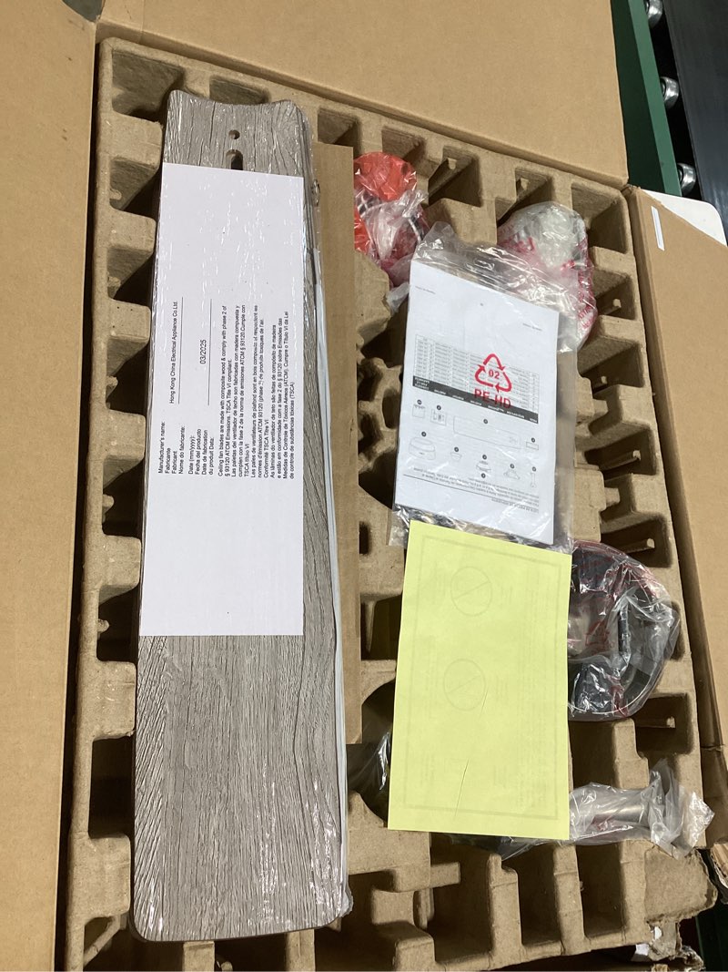 harbor breeze boltz iii easy2hang 52-in brushed nickel with gray blades adjustable white led