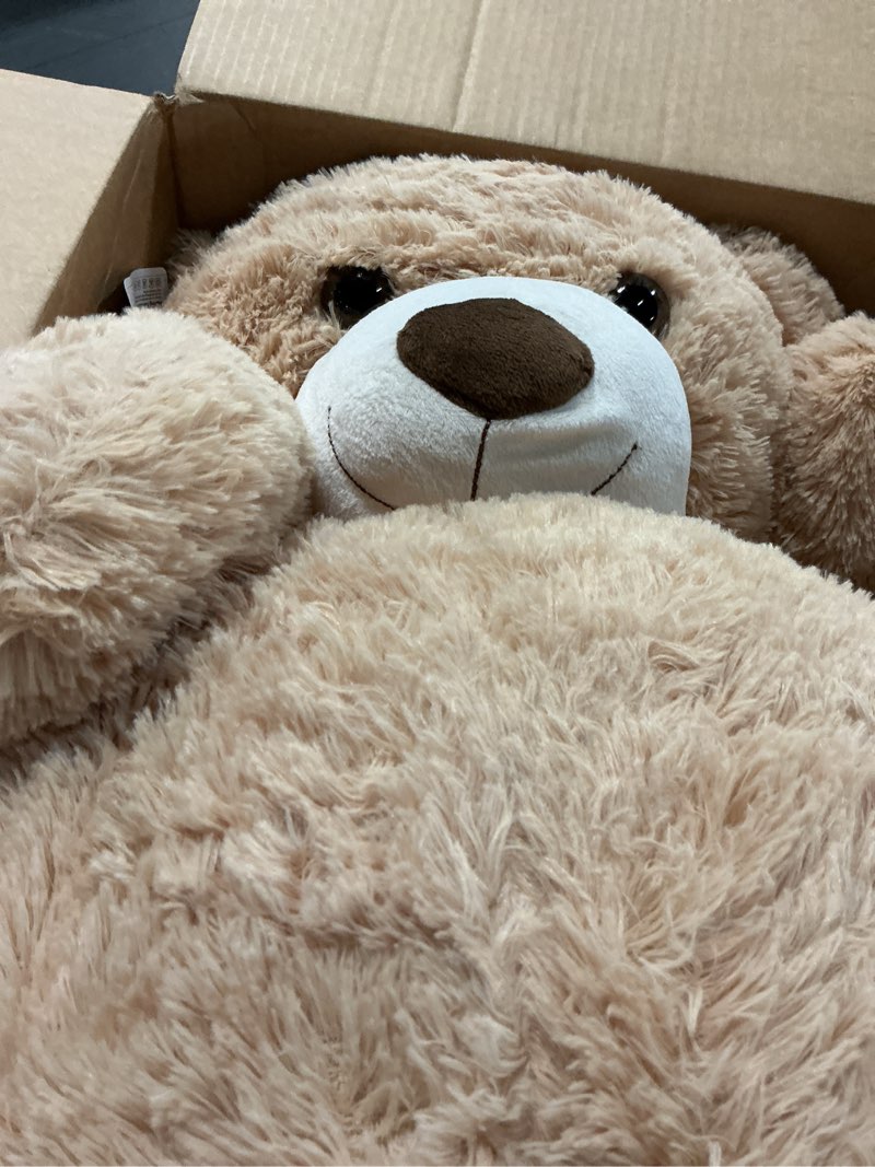 Condition photo showing Good Condition for MaoGoLan Giant Teddy Bear 4 Feet,Adorable and Cuddly Big Bear Stuffed Animal 47", Classic Teddy Bear Plush Gift Decoration for Baby Shower,Party,Birthday,Valentines Day,Tan Brown 47 inches