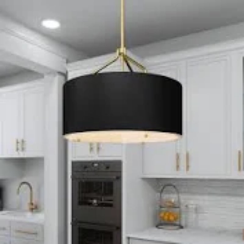 Quoizel Covington 3 -Light Matte Black and Nouveau Gold Modern/contempor