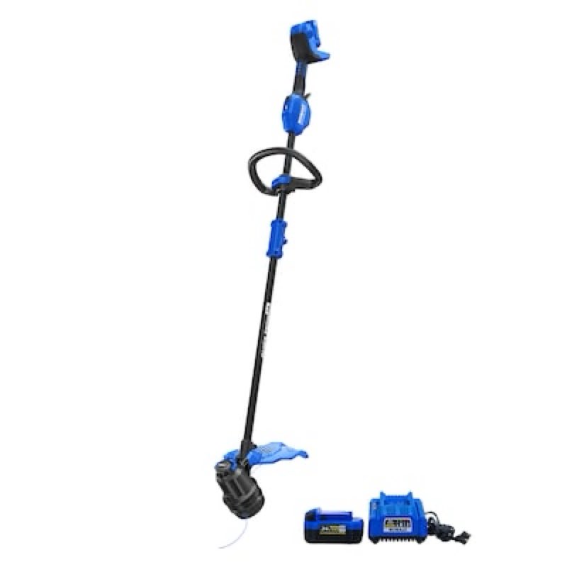 kobalt quiet tech 24-volt 15-in straight shaft battery string trimmer no battery or battery charger