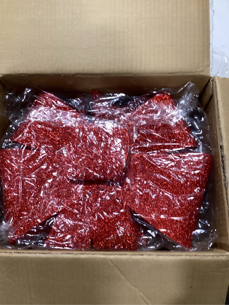 Set of 3 Red Bows Pre-Lit Christmas Bow Decoration Big LED Christmas Bows for Holiday Indoor Outdoor