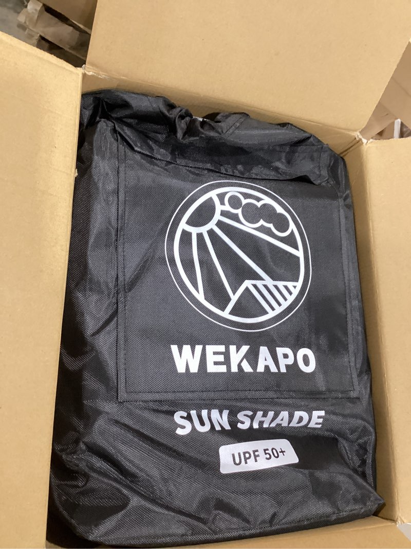 Condition photo showing Good Condition for wekapo beach tent sun shelter - easy setup beach canopy with 4 sturdy poles, large sandbags and shovel, 7'1'' tall, windproof sun shade for backyard and camping, upf 50+ protection turquoise 9x10 ft 4 pole