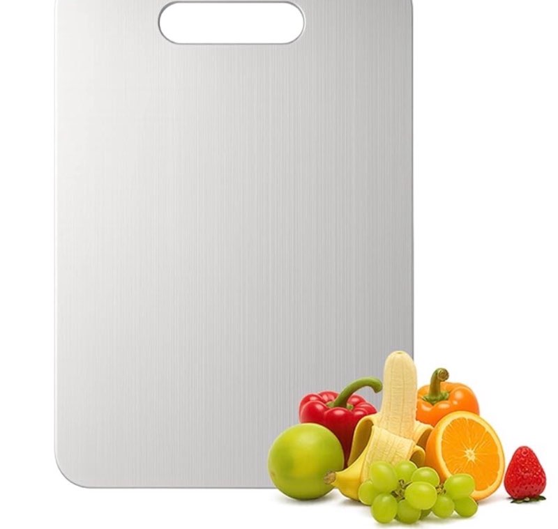 Titanium Cutting Board, 100% Pure Titanium Cutting Boards for Kitchen, Upgrade Hygiene & Durability 
