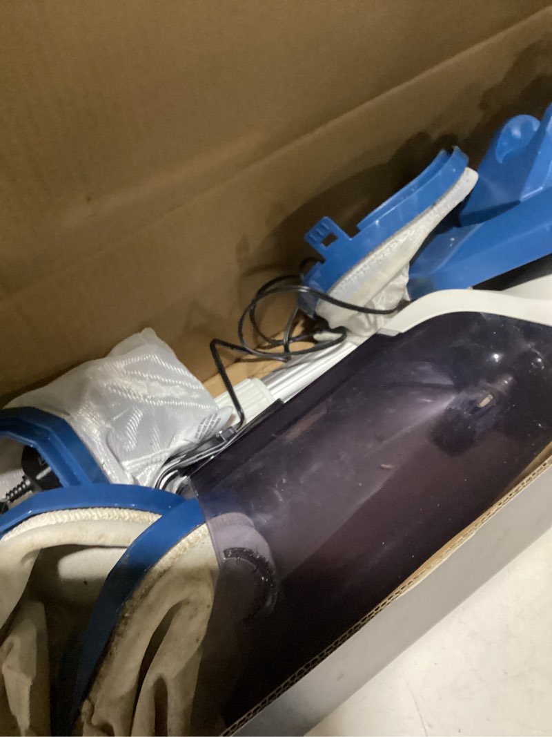 Condition photo showing Good Condition for pool vacuum for above ground pool with a telescopic pole, running time up to 1h, handheld rechargeable pool cleaner with powerful suction up to 18.5 gallons/min, ideal for leaves & debris, pc10 pc10 blue