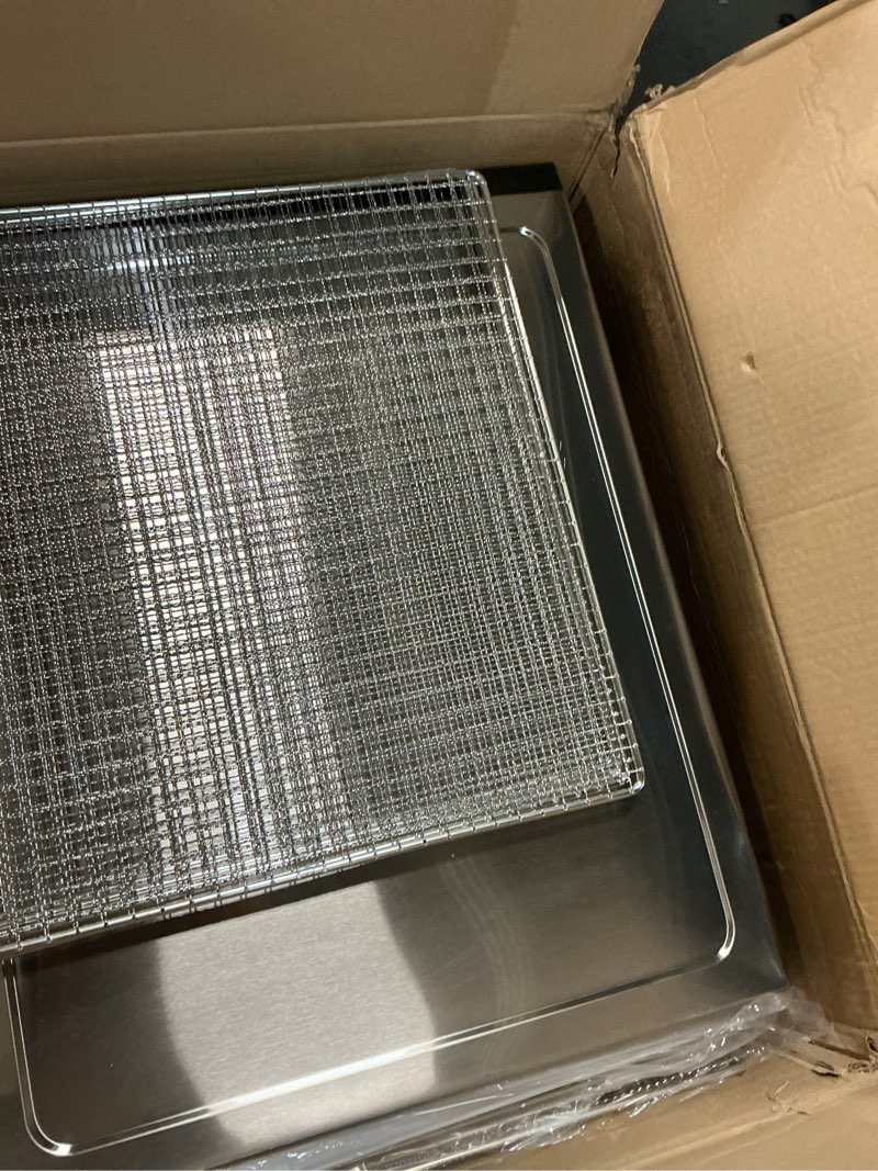 Condition photo showing As Is for cosori food dehydrator for jerky, 10 trays, 16.2ft² drying space, 165°f temperature control, 48h timer, 1000w dehydrator machine, stainless steel, for herbs, fruit, meat, and yogurt, silver silver 10 trays (16.2ft² drying space)