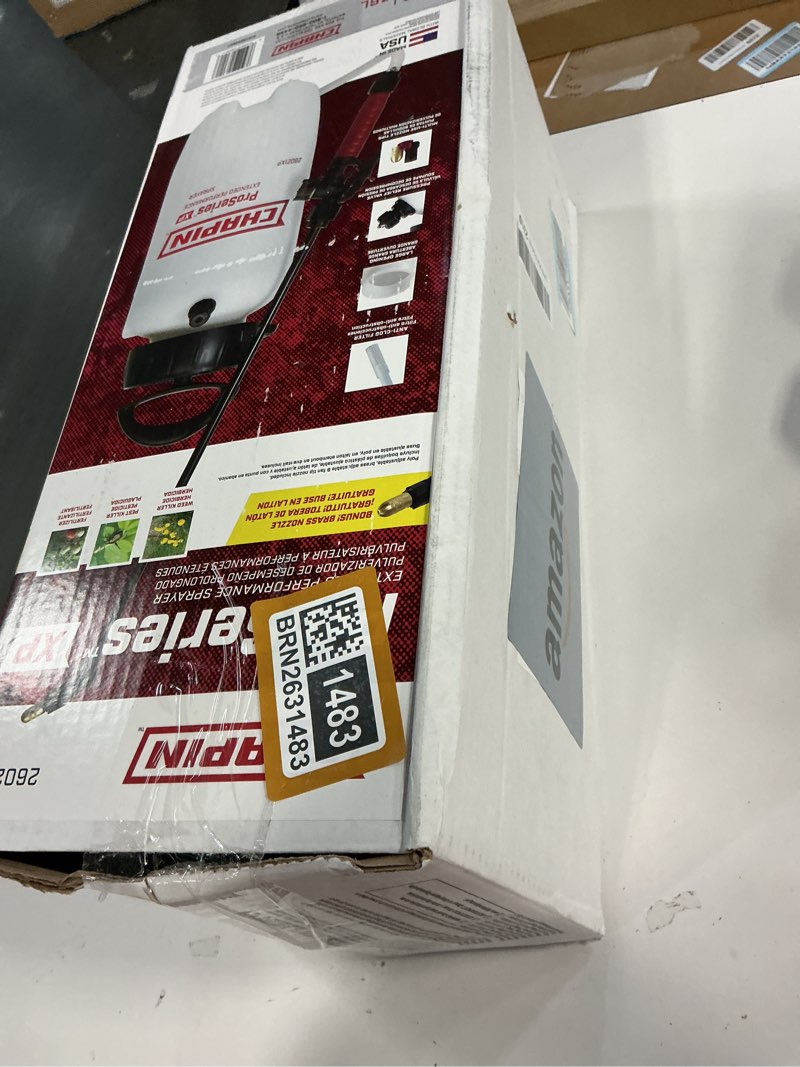 Condition photo showing Good Condition for Chapin 26021XP Made in USA 2-Gallon Heavy-Duty Compression Sprayer for Professional Use, with 3 nozzles -one Brass, Pressure Relief Valve, Comfort Grip Handle, Translucent White 2-Gallon Pump sprayer