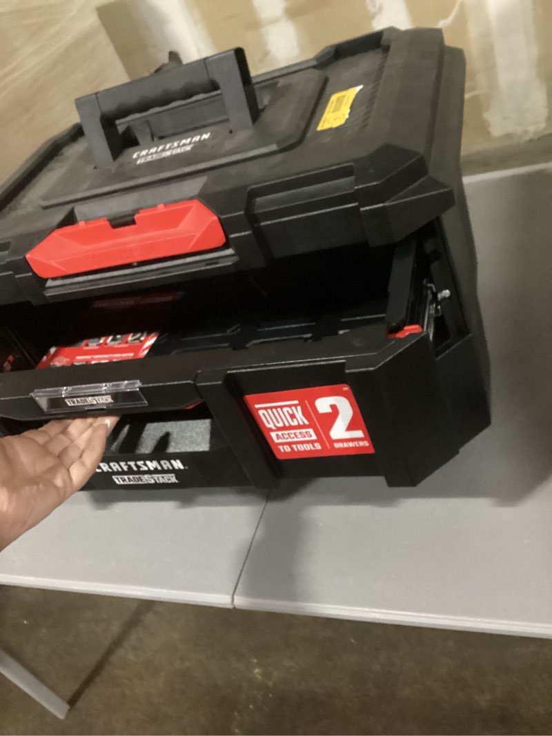 CRAFTSMAN TRADESTACK 21.5-in W x 12.79-in H x 13.85-in D 2 -Drawer Black Structural foam Tool