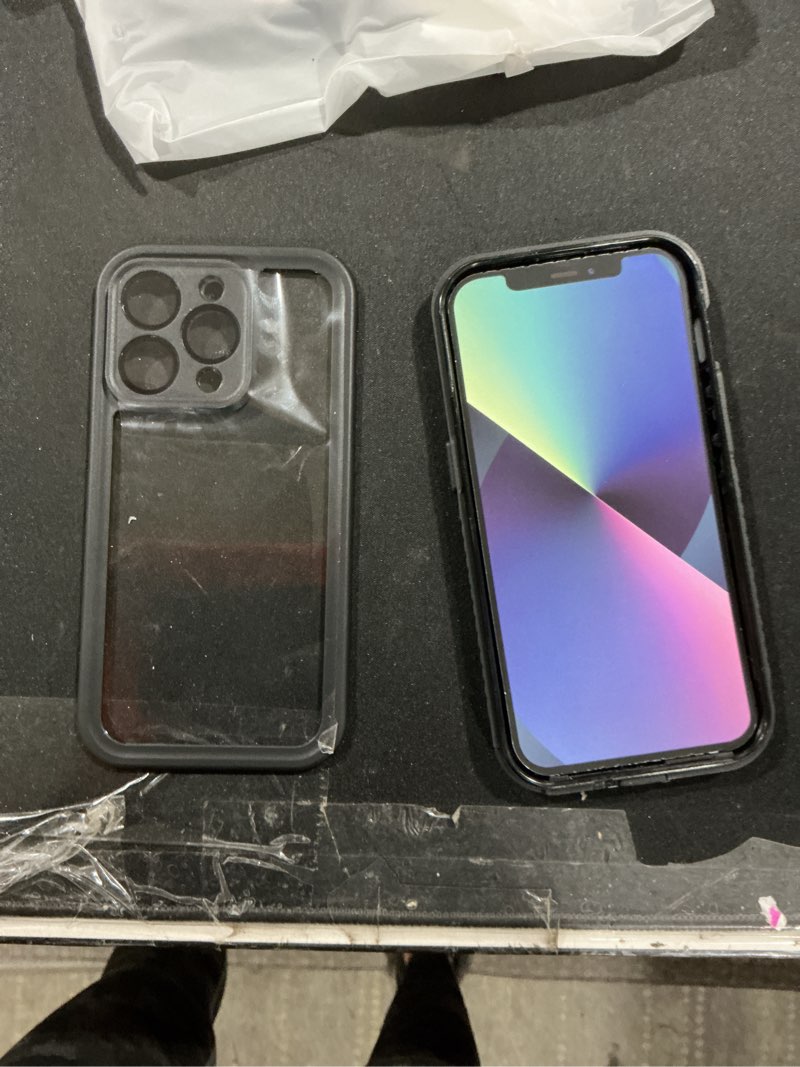Condition photo showing New/Like New for (Similar to stock photo) Lanenas for iPhone 14 Case, for iPhone 14 Waterproof Case with Built-in Screen Protector, Full Body Dustproof Shockproof Heavy Duty Tough Rugged Phone Protective Cover 6.1inch Black iPhone 14 Cae Black