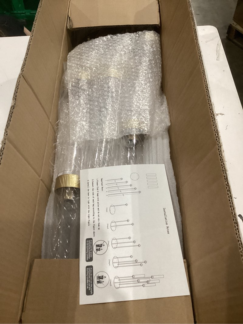 Condition photo showing Good Condition for 5 arm candelabra with acrylic lampshade set of 4 gold candelabra for wedding table birthday party home decoration 39.4'' candle holder fit led taper candles gold 4pcs