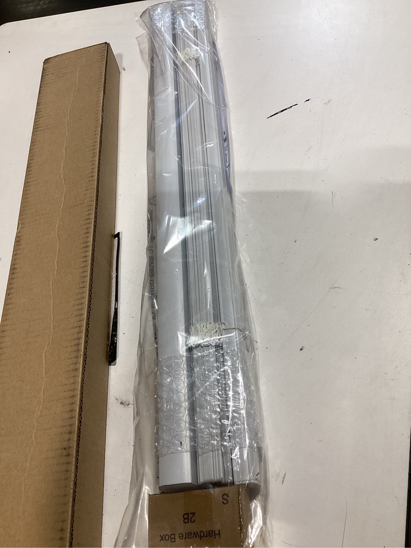 Condition photo showing Good Condition for lazblinds cordless white 1" room darkening vinyl mini blinds, 26.5" w x 64" h horizontal window blinds for home, cordless shades for indoor windows white 26.5"w x 64"h
