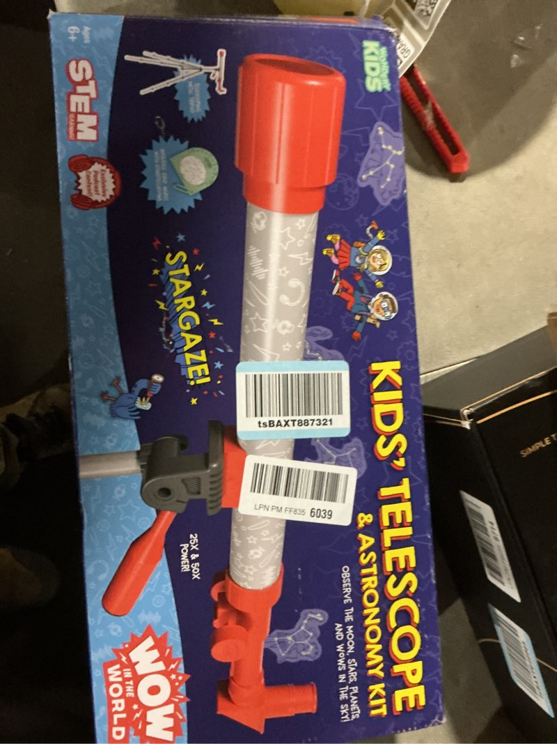 Condition photo showing Good Condition for Wow in The World Kids’ Telescope & Astronomy Kit, 25x & 50x Magnification, Adjustable 48” Tripod, Includes Star Wheel & Companion Audio Content, Intro to Astronomy Gift for Ages 6+ by Thames & Kosmos