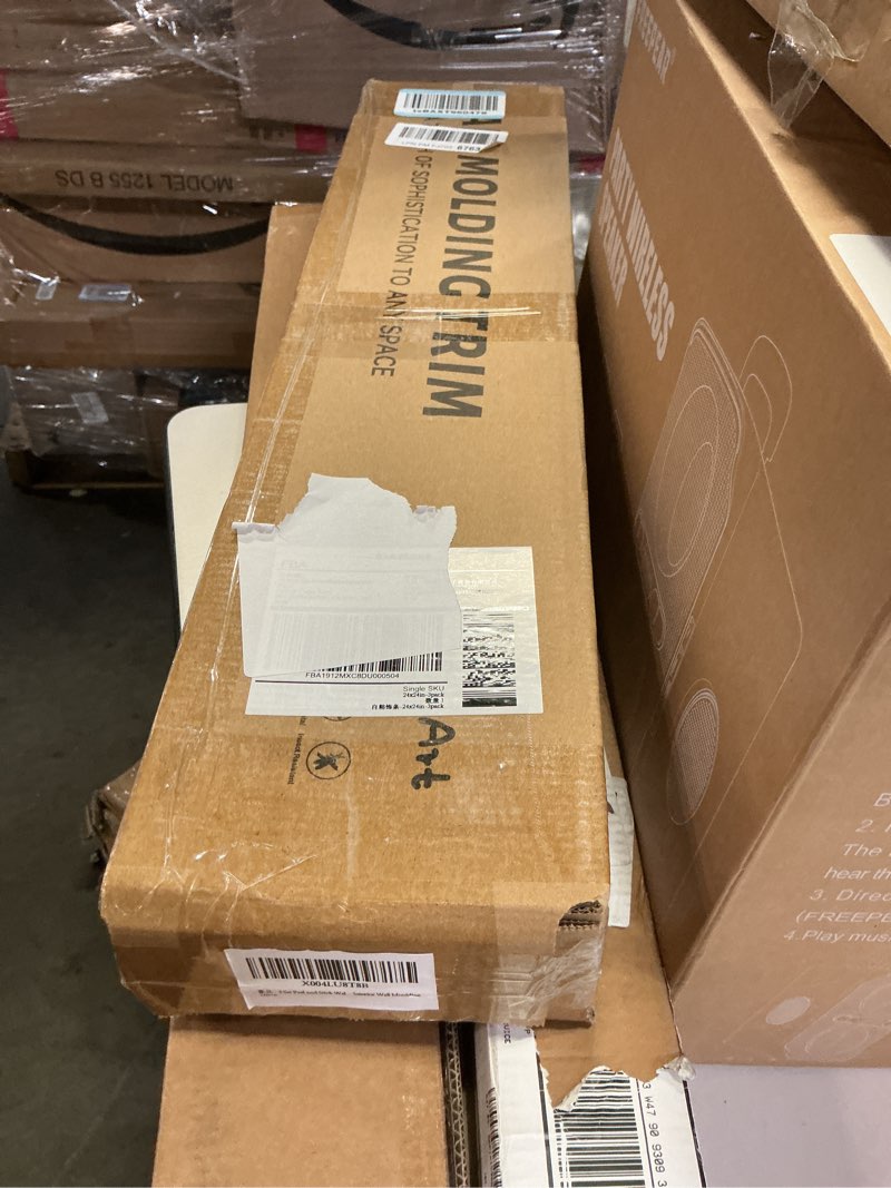 Condition photo showing New/Like New for 3 Set Peel and Stick Wall Molding Kit,24" x 24" Premade Self Adhesive Wainscoting Panels,Ready to Assemble Accent Molding Trim for Interior Wall Moulding Decor 24x24in