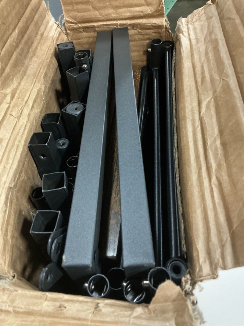 Condition photo showing As Is for Hoctieon Industrial Console Table, 3 Tier Entryway Tables, Hallway Desk, Narrow Sofa Tables with Shelves, Entrance Table for Entryway, Living Room, Foyer, Hallway, Office, Rustic Brown&Black