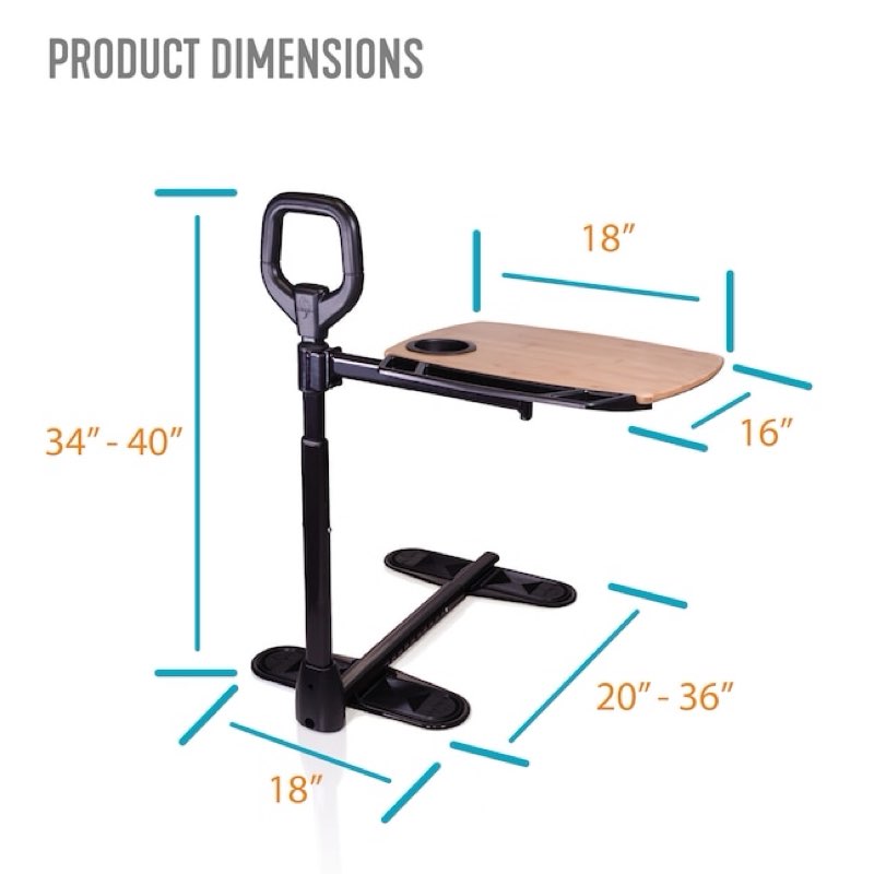 able life tray table, adjustable bamboo