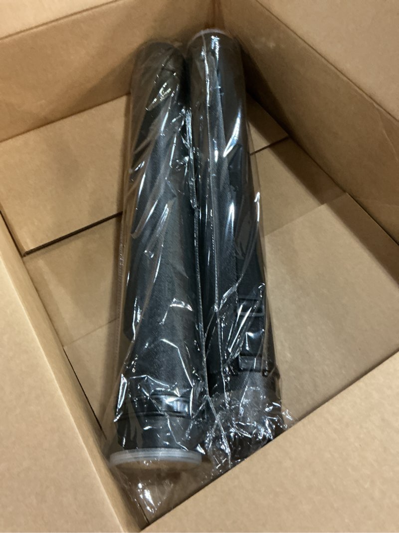 Condition photo showing Good Condition for calpalmy 2-pack extendable poster tubes expand from 24.5” to 40” with shoulder strap | carry documents, blueprints, drawings and art | black portable durable round storage cases with lids and labels large round black
