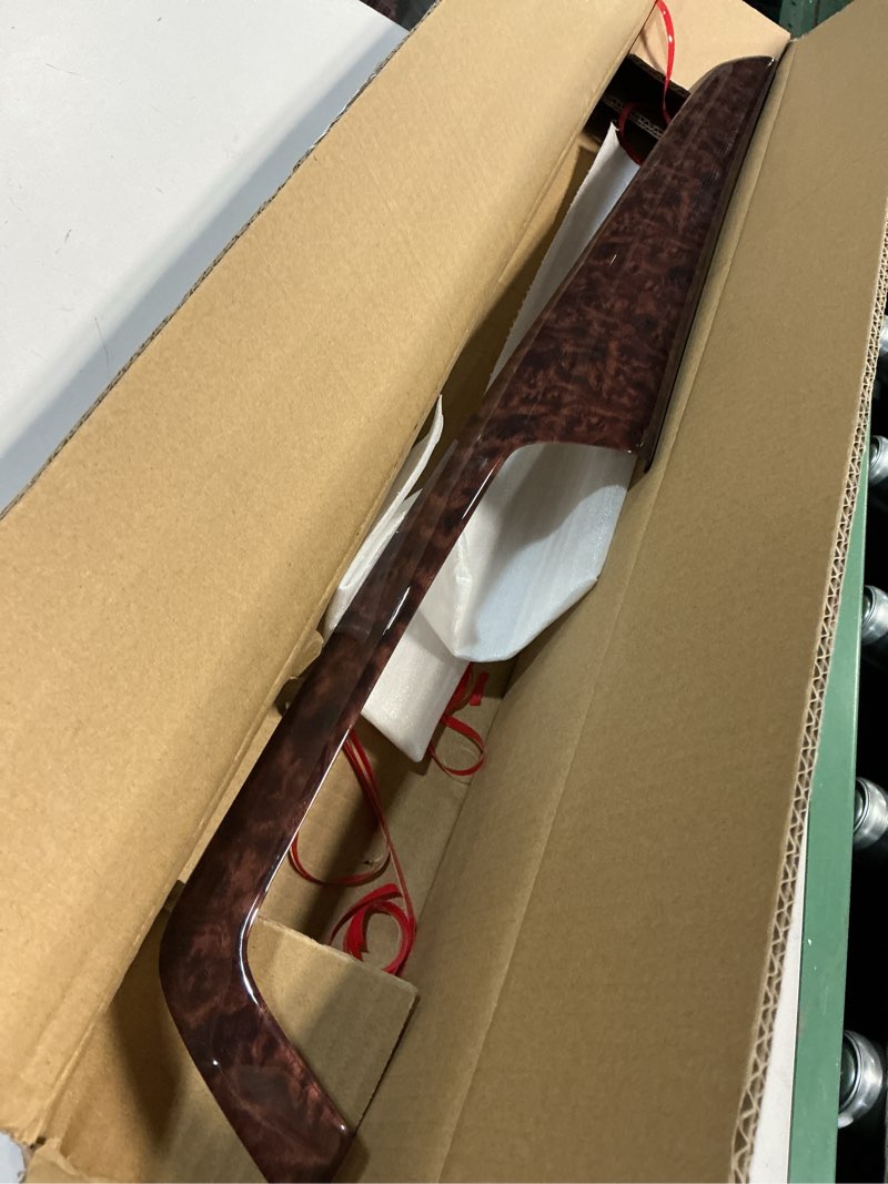 Condition photo showing As Is for Agate Wood Grain Center Console Dash Strip Trim Fit for 2012-2014 Mercedes Benz C Class C180 C250 C3