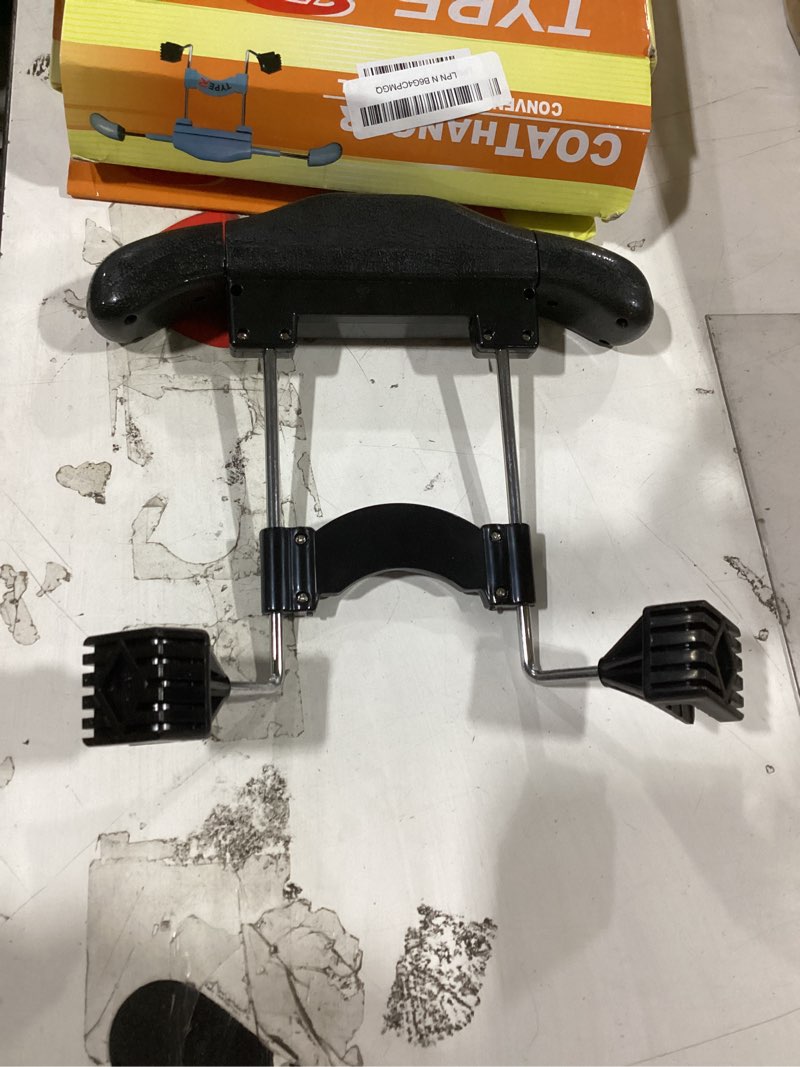 Condition photo showing Good Condition for multifunctional retractable automotive headrest back seat coat hanger hook organizer holder for clothes, suits, jackets, shirts, universal for suv, truck, rv black