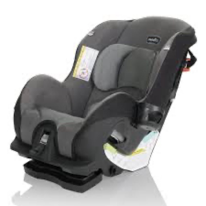 Evenflo Tribute LX Convertible Car Seat – Compact Convenience for On-the-Go Families, Saturn Gray