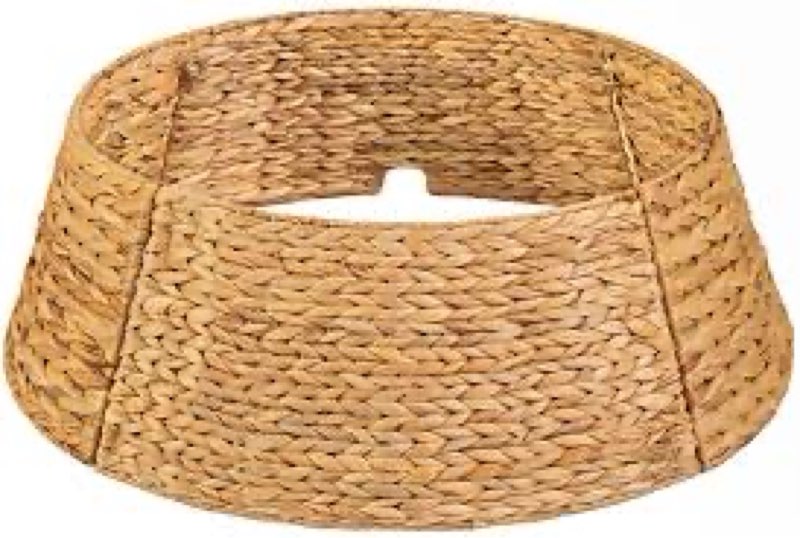 42in Christmas Tree Collar, Christmas Tree Ring Adjustable Water Hyacinth Skirt, Christmas Tree Skir