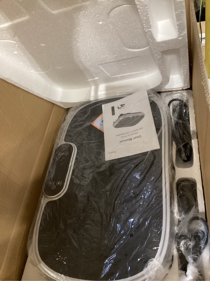 Condition photo showing Good Condition for renoj vibration plate exercise machine - 455 lbs full body vibrating platform with bluetooth audio and led screen - lymphatic drainage and weight loss shaker for home gym and office workout