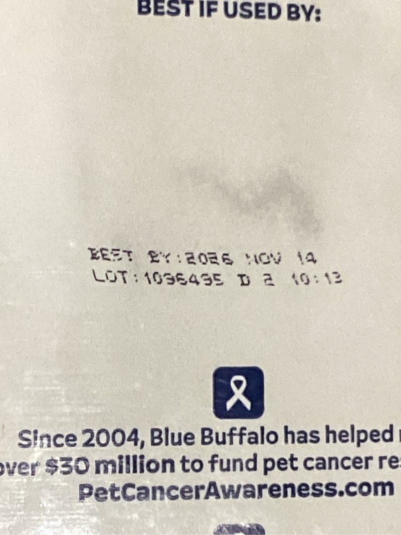 Condition photo showing New/Like New for be by novemeber 2026, blue buffalo tastefuls natural dry food for adult indoor cats, salmon & brown rice recipe, 15-lb. bag salmon & brown rice 15 pound (pack of 1)t
