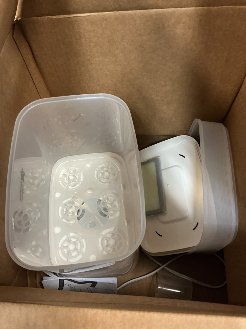 Condition photo showing As Is for tommee tippee steridryer electric steam sterilizer and dryer, white, for baby bottles and feeding accessories, kills viruses* and 99.9% of harmful microbes steri-dry
