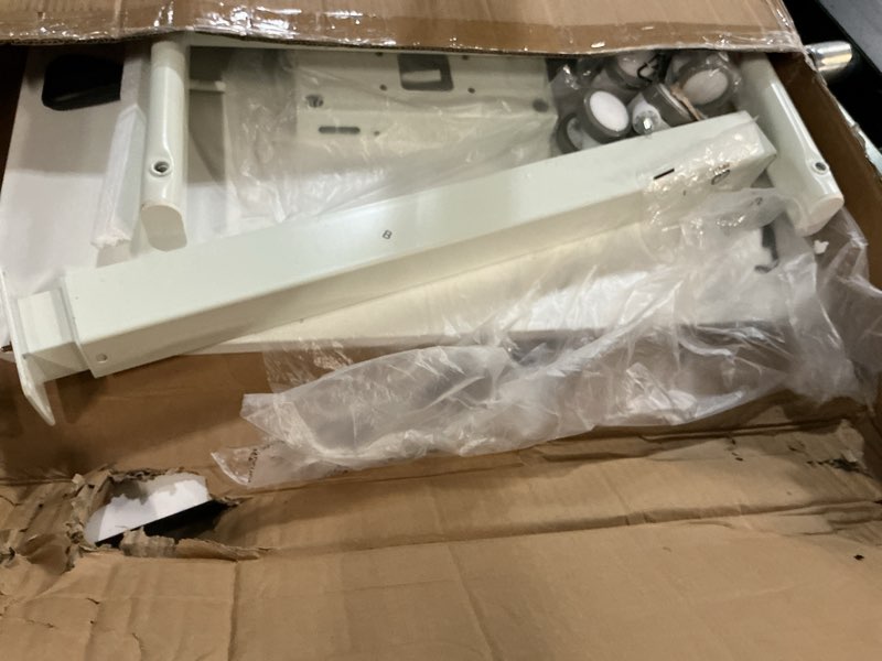Condition photo showing Good Condition for 18.9 * 25.6 inch mobile standing desk,t shaped pneumatic adjustable height stand up desk,with lockable wheels,ergonomic standing side table for home office work computer workstation white