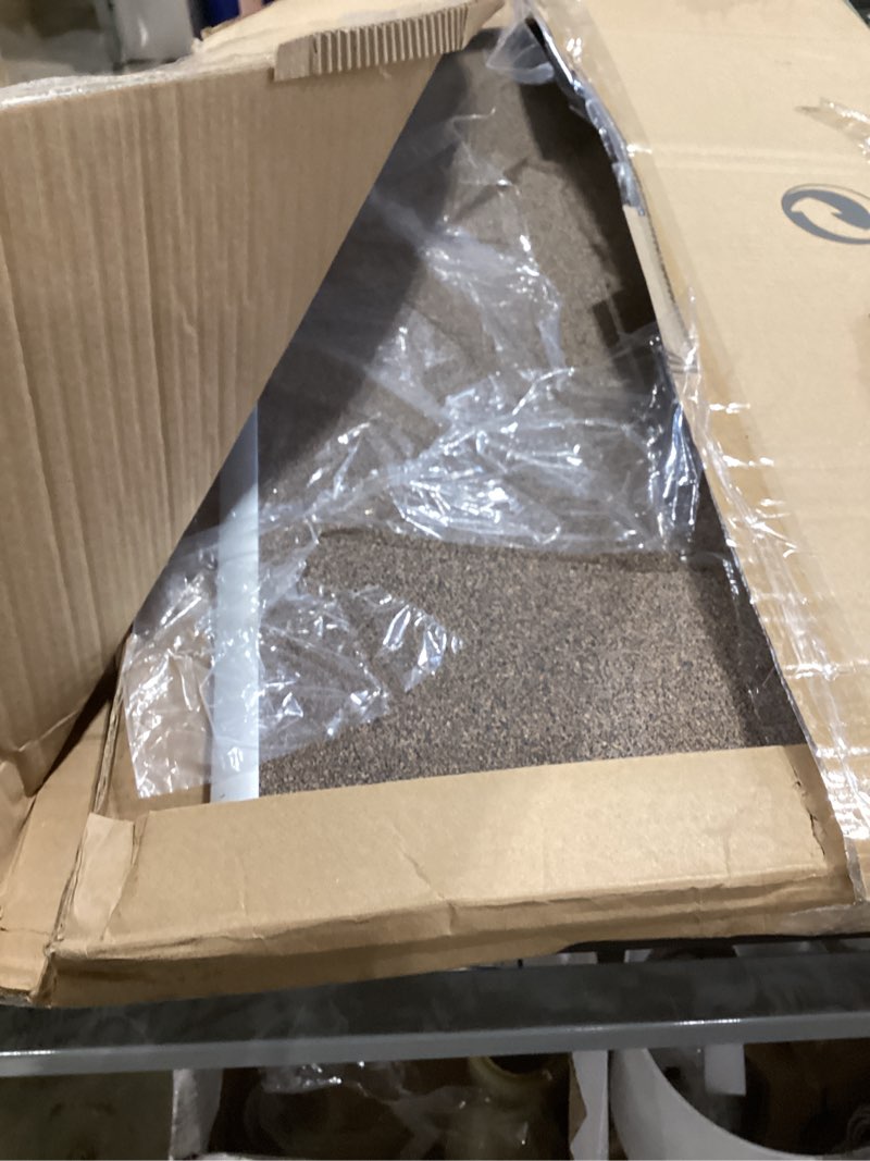 Condition photo showing Good Condition for quartet bulletin board, 30" x 18", corkboard, cubicle, arc, aluminum frame (arcb3018) 30"w x 18"h cork