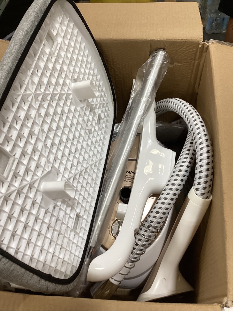Condition photo showing Good Condition for hapais steamer for clothes,1800w standing garment steamer 30s heat-up with adjustable stable double rod,2-in-1 flat & hanging ironing,clothes steamer with 10 fabric steam modes white gold