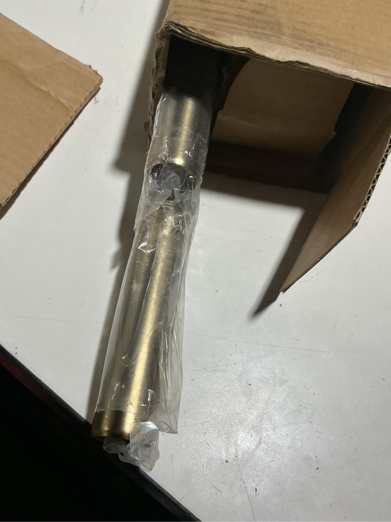 Condition photo showing Good Condition for ivilon drapery treatment window curtain rod - acrylic ball 1 inch pole. 72 to 144 inch. warm gold 72"to 144" warm gold