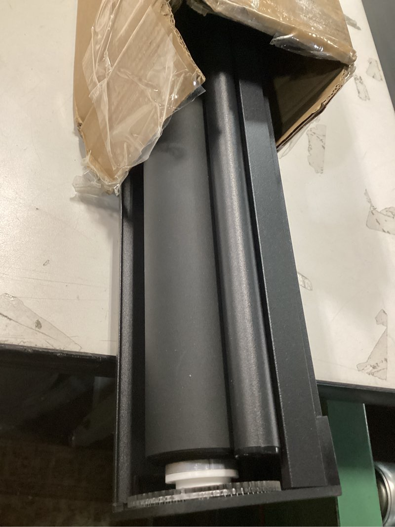 Condition photo showing As Is for 100% Blackout Roller Shades Cordless Blinds for Indoor Windows,Free-Stop Window Shades Pull Down,Thermal Insulated Fabric UV Protection,Blackout Window Guard Blinds for Home,Office,Black,47" W x 72" H Black 47"W x 72"H