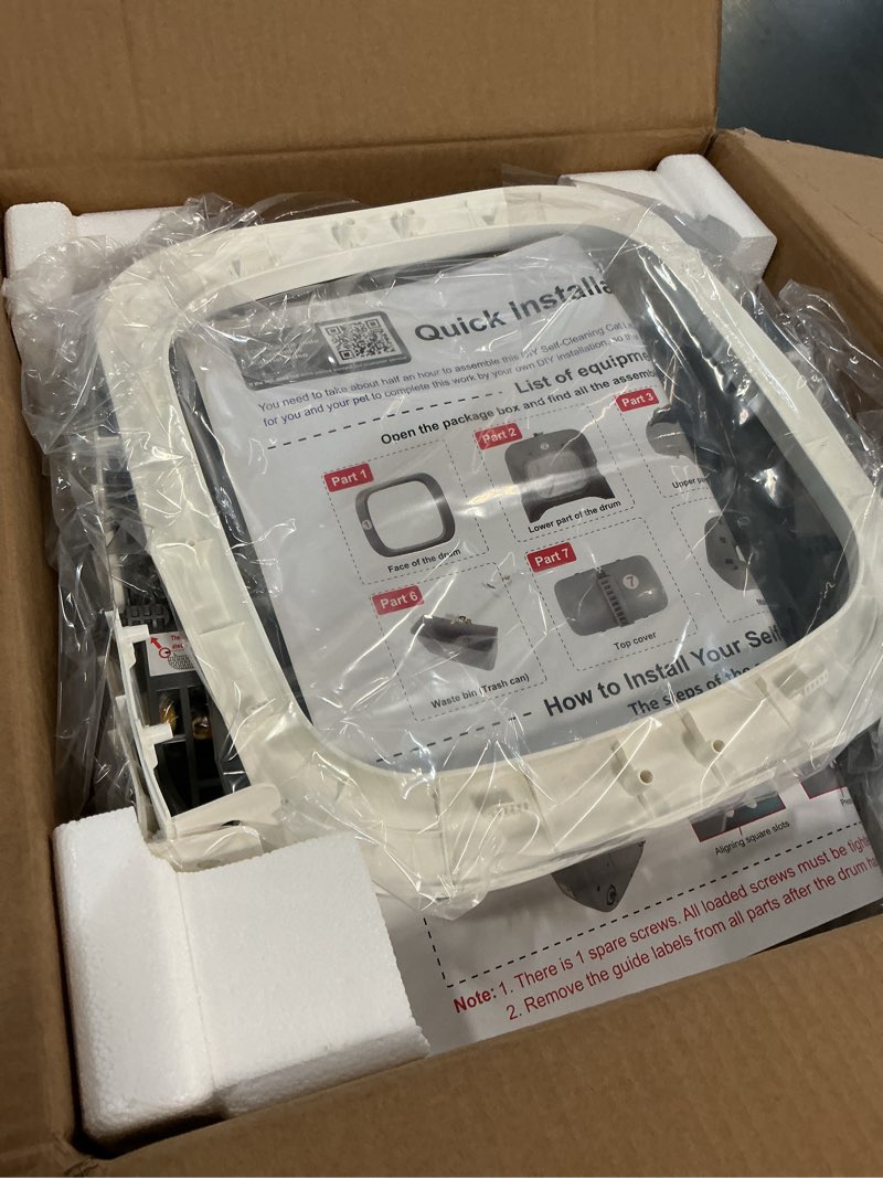 Condition photo showing Good Condition for Automatic Cat Litter Box Self Cleaning - APP Control and Weight Monitoring - Ultra-Quiet, Suitable for Medium Cats and Kittens, Safe Anti-Pinch Litter Box (Assembly Required) -White
