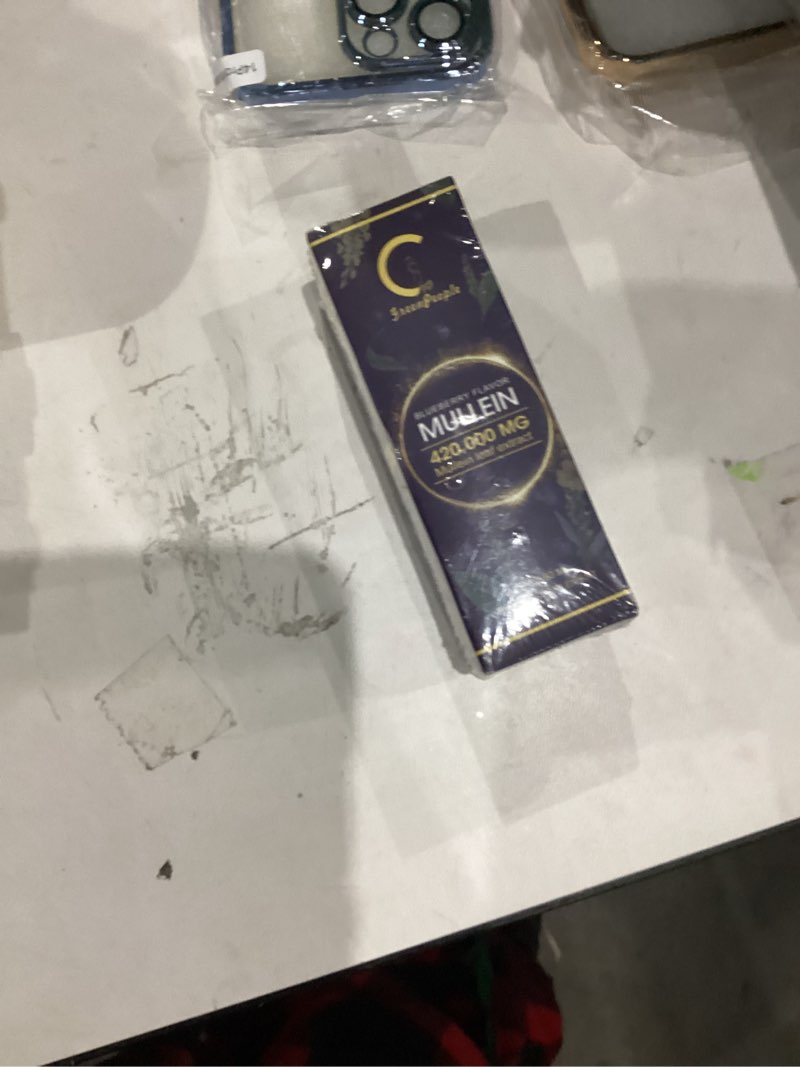 Condition photo showing New/Like New for Mullein Drops for Lungs - Lung Cleanse & Detox - Vegan Mullein Leaf Extract Liquid Tincture, Support for Respiratory, Immune, Digestive System, Natural Herbal Supplement, Non-GMO,2 FL OZ Natural 2 Fl Oz (Pack of 1)