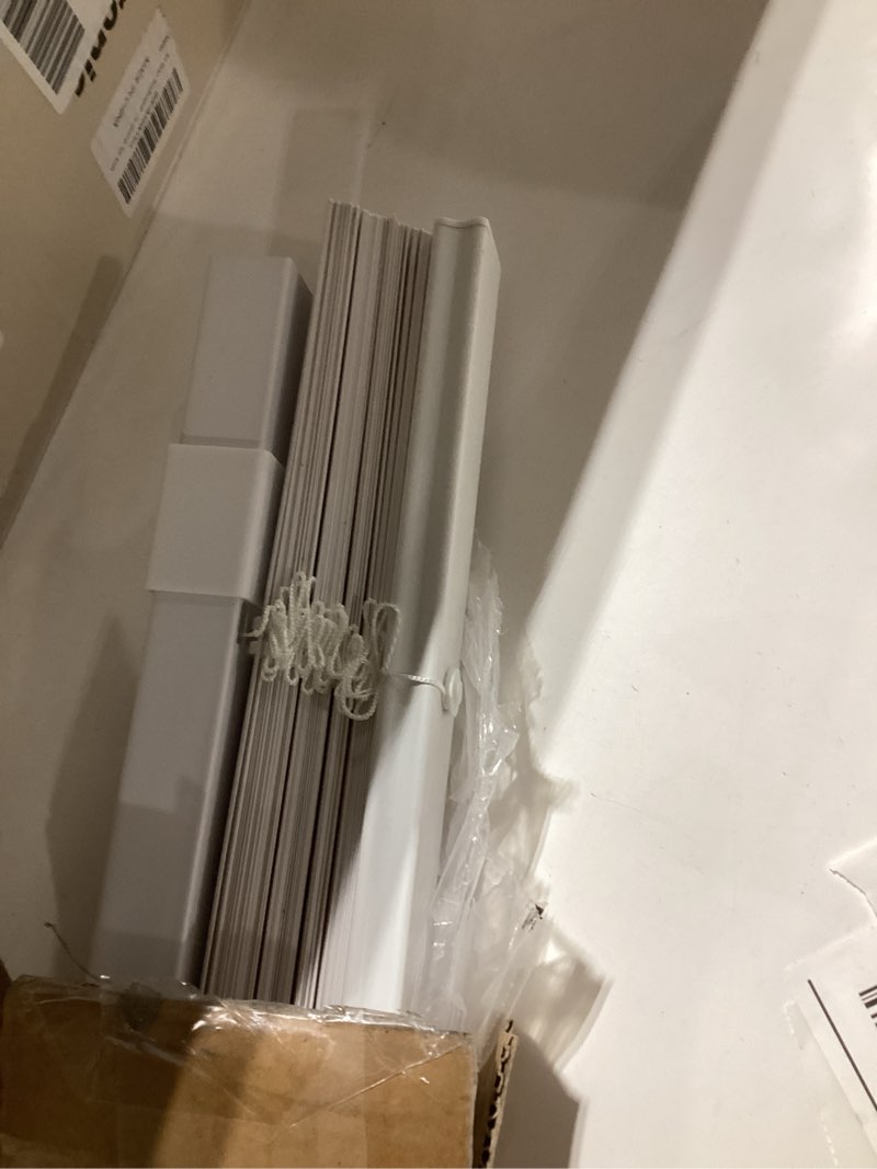 LazBlinds No Tools No Drill 1" Vinyl Mini Blinds, Cordless Blinds for Windows, Light Filtering Horiz