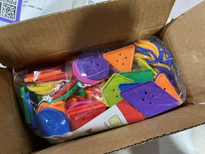 Condition photo showing New/Like New for 200 Pieces Big Bright Craft Buttons Colorful Large Geometric Shapes Plastic Large Buttons for Crochet Knitting Teaching Shapes, Colors and Motor Skills Arts DIY Crafts Projects