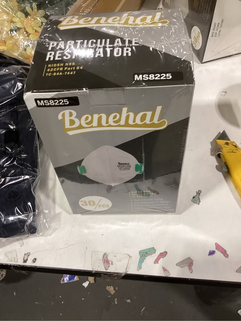 Condition photo showing New/Like New for N95 Face Mask 30 Pack, NIOSH Certified N95 Disposable Respirator 5-Ply Safety Breathable Face Masks, Filter Efficiency 95% Adjustable Comfortable Protection Against PM2.5 Dust for Adult Men Women White-30 Packs