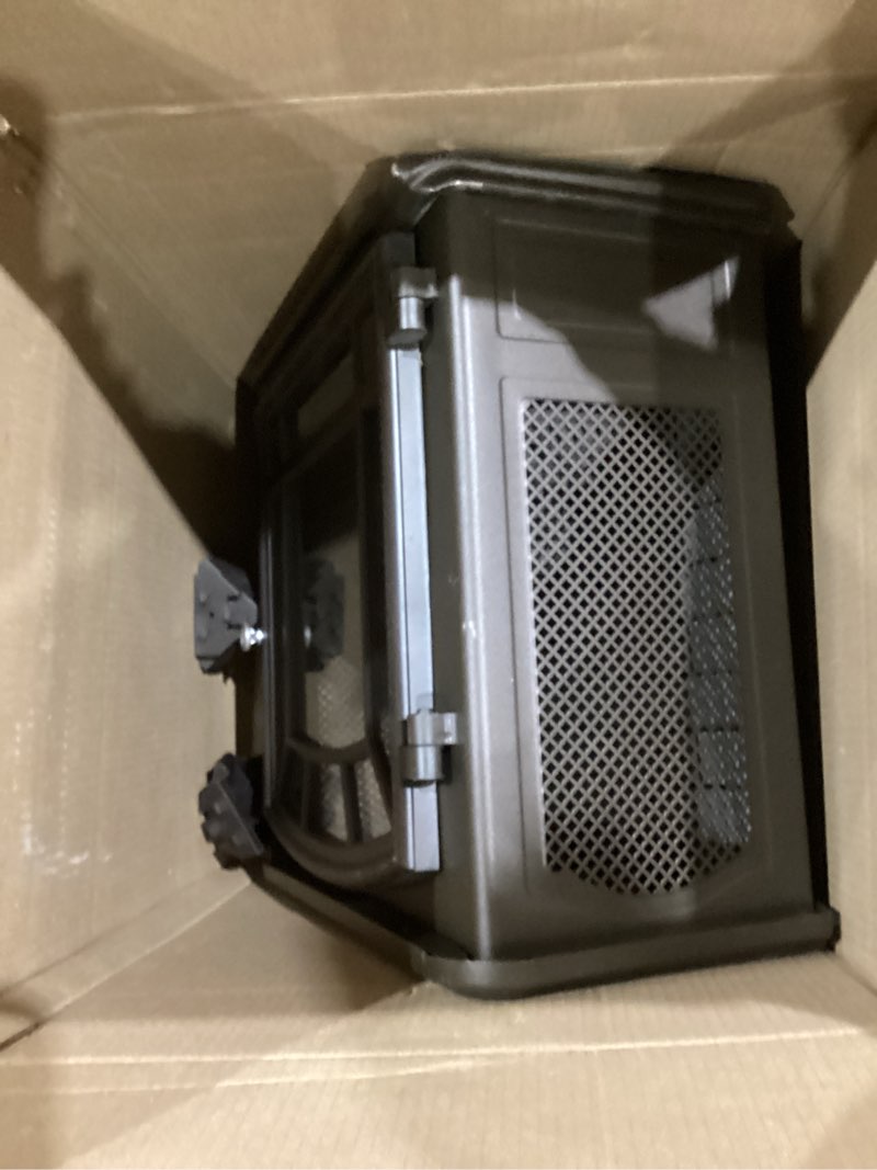 Brown duraflame fire place 