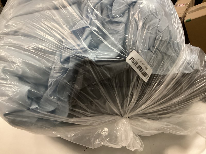 Condition photo showing As Is for ANGIYUIN 5 Pieces Light Blue Full Bed in A Bag for Kids Girls Ruffle Bedding Sets Boho Comforter Set Vintage Farmhouse Bedding Comforter Sets with Sheets(Light Blue Full) Light Blue Full(5Pcs)