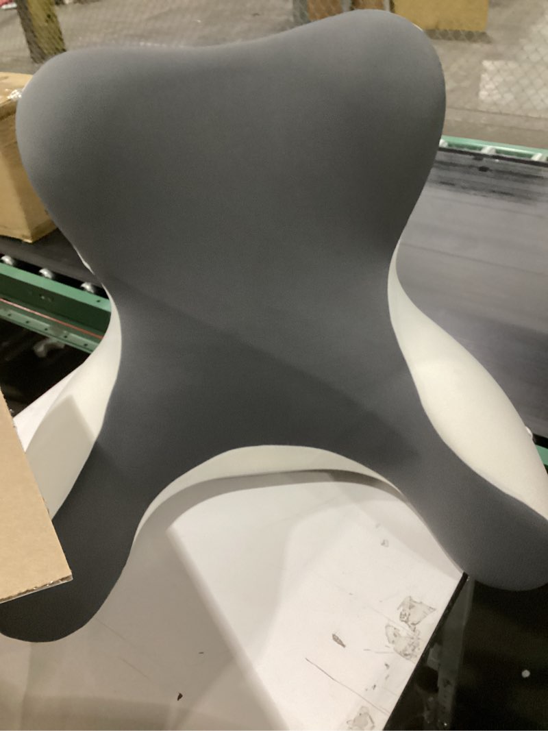 Condition photo showing Good Condition for Reading Pillow for Sitting in Bed, 22”H Back Pillow for Sitting Up,Lumbar Rest & Neck Support Bed Pillows,Backrest Bed Chair with Arms for Reclining,Gaming,Resting,Watching TV in Couch or Floor Grey&white