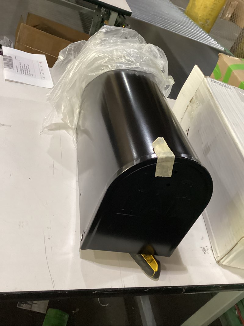 Condition photo showing New/Like New for Black Metal Mailboxes for Outside Post Mount, Standard Mail Box, Galvanized Steel Heavy Duty Mailbox, Medium Capacity, 19 x 8.7 x 6.7 inches