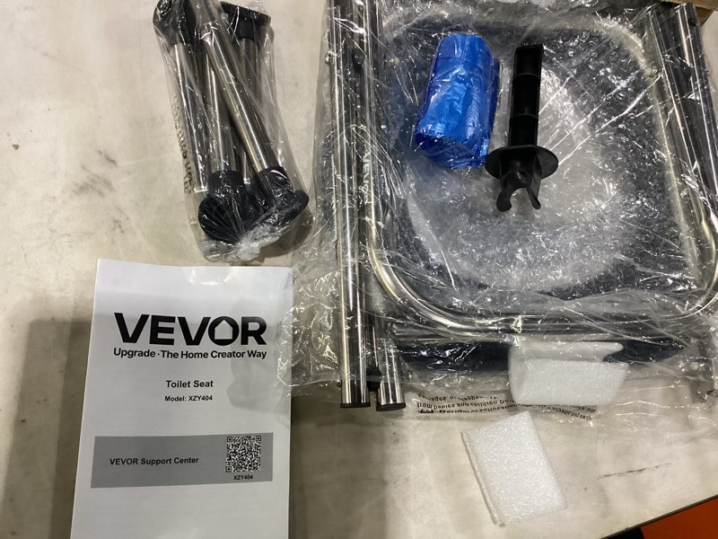Condition photo showing Good Condition for vevor portable toilet for camping, 350 lbs weight capacity, stainless steel foldable camp travel toilet with soft seat for adults, suitable for truckers, rv travel, camping, road trips, outdoor use