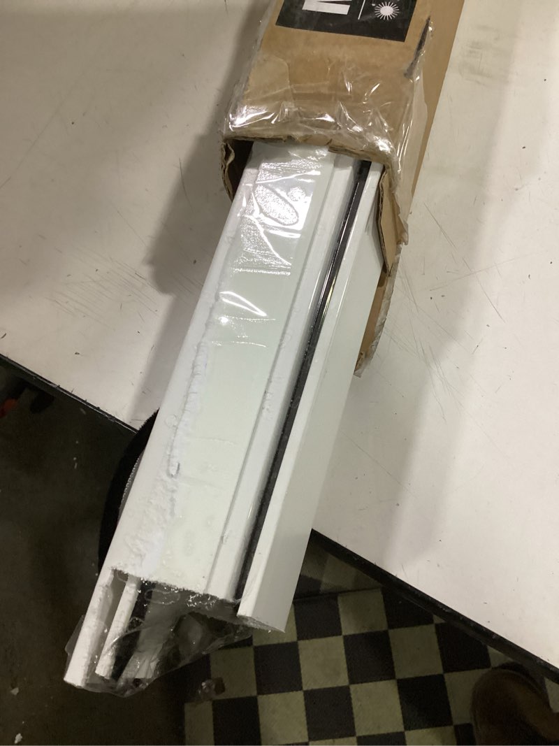 Condition photo showing Good Condition for u channel blackout pvc light blocking strips 58" for roller blinds light gap blockers window shades side rail tracks bedroom sleep, side tracks for cordless blackout shades (white, 2pcs) all-white-u-2pcs