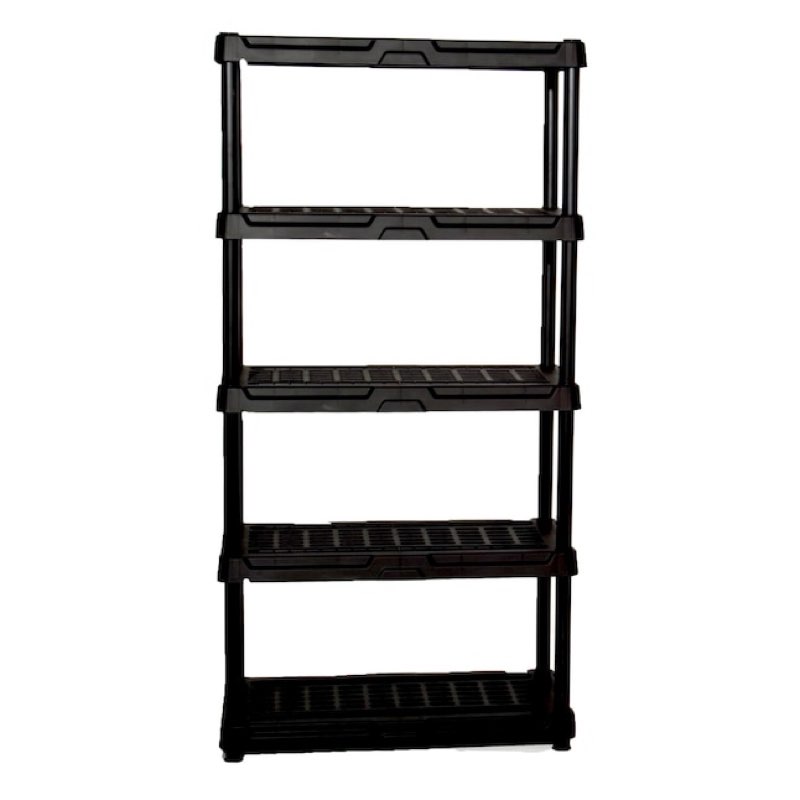 blue hawk 72-in h x 36-in w x 18-in d 5-tier plastic freestanding shelving unit