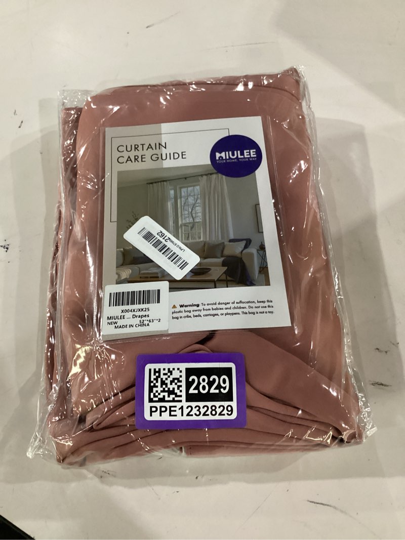 Condition photo showing Good Condition for miulee dusty rose back tab blackout curtains 63 inch length 2 panels set for living room bedroom privacy, rod pocket/pinch pleat thermal insulated room darkening pleated light blocking drapes dusty rose 52"w x 63"l (pack of 2)