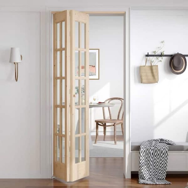 interior bifold door spruce+glass