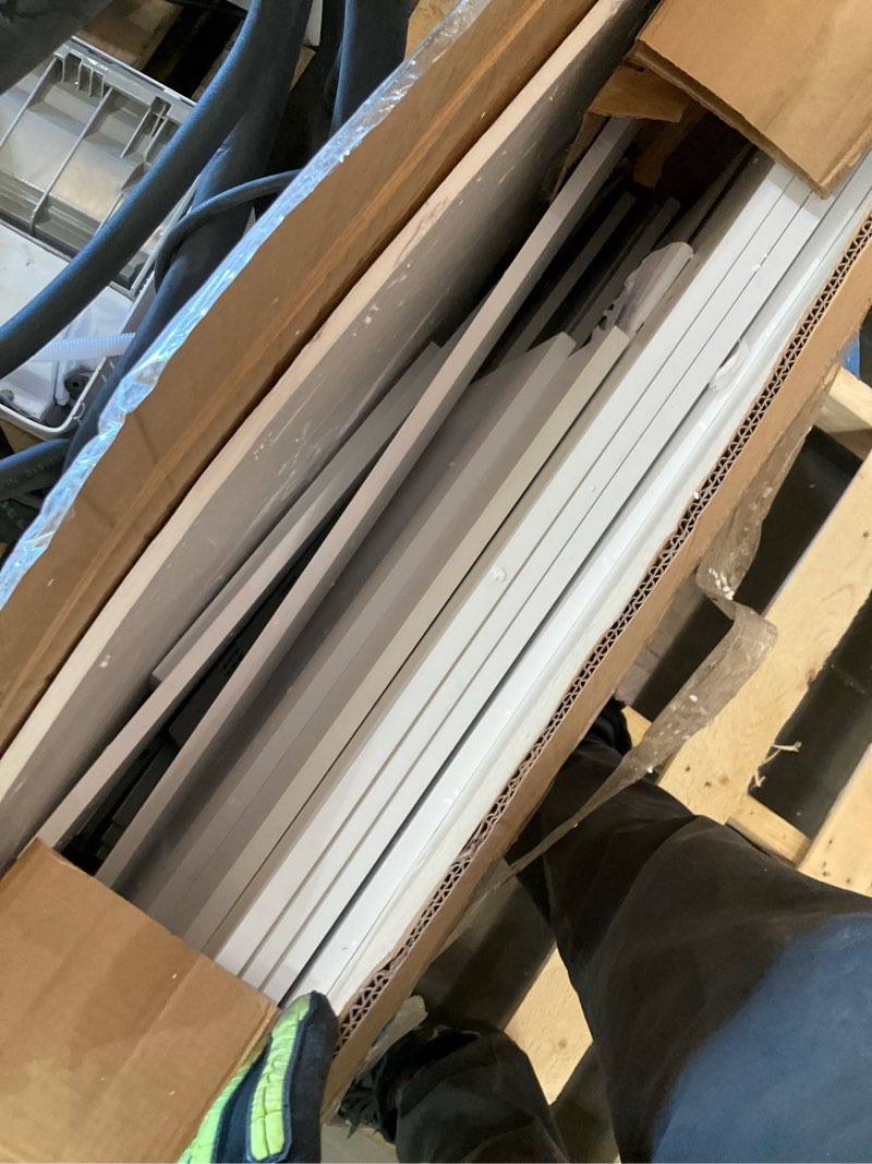 Condition photo showing As Is for vevor white shaker base cabinet with drawer, 24-inch unassembled drawer base cabinet, 24" w x 24" d x 34.5" h ready to assemble cabinet with soft-close doors and adjustable shelf, for home office 24"w base cabinet