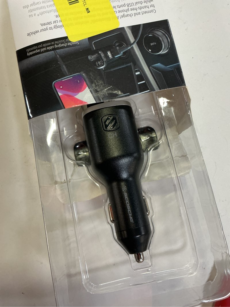 Condition photo showing Good Condition for scosche btfm4-sp1 btfreq universal bluetooth handsfree car kit w/ fm transmitter & dual usb ports blk