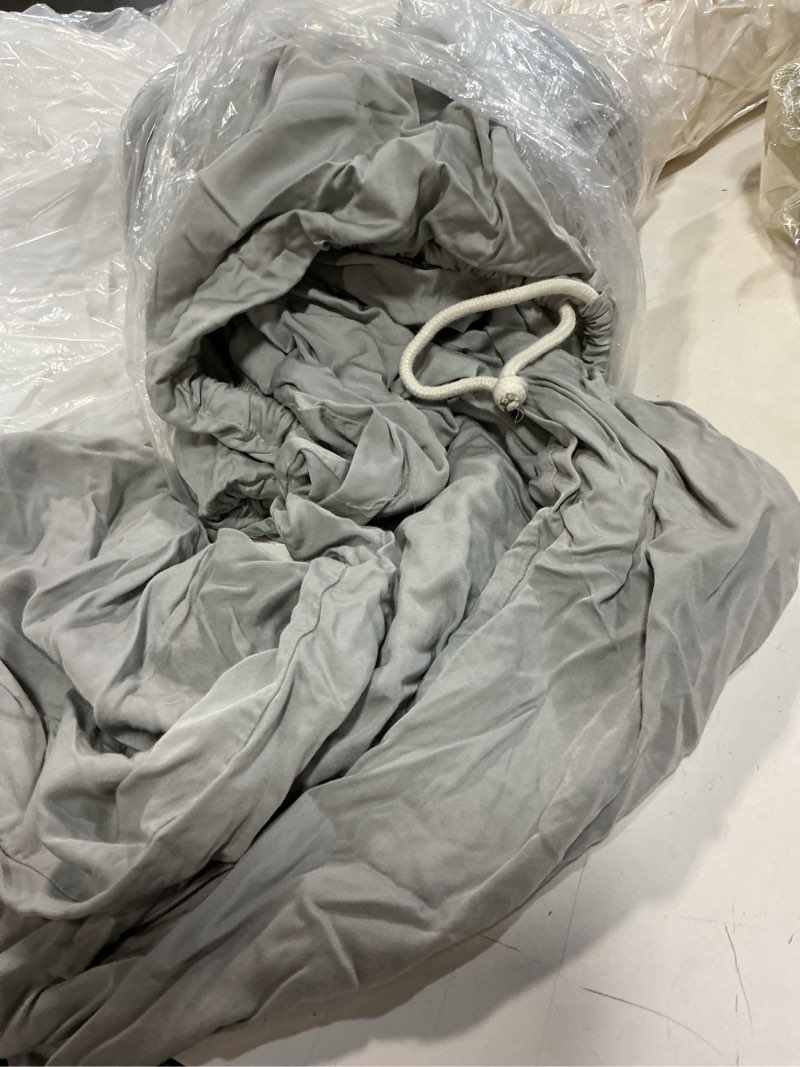 Condition photo showing Good Condition for bamboo fitted sheet set, king, light grey