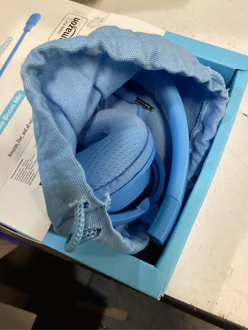 Condition photo showing Good Condition for made for amazon bluetooth kids headphones with boom microphone | blue